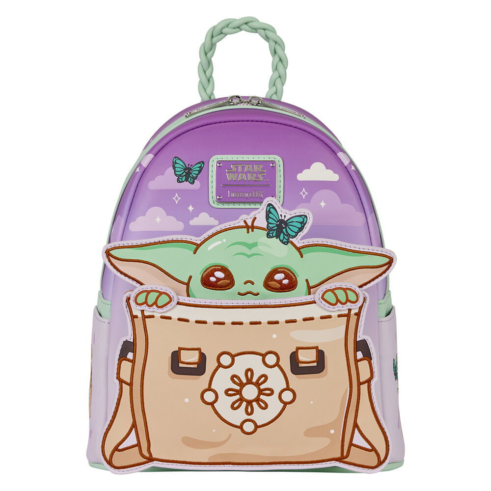 Mochila Loungefly de Grogu Star Wars en color morado
