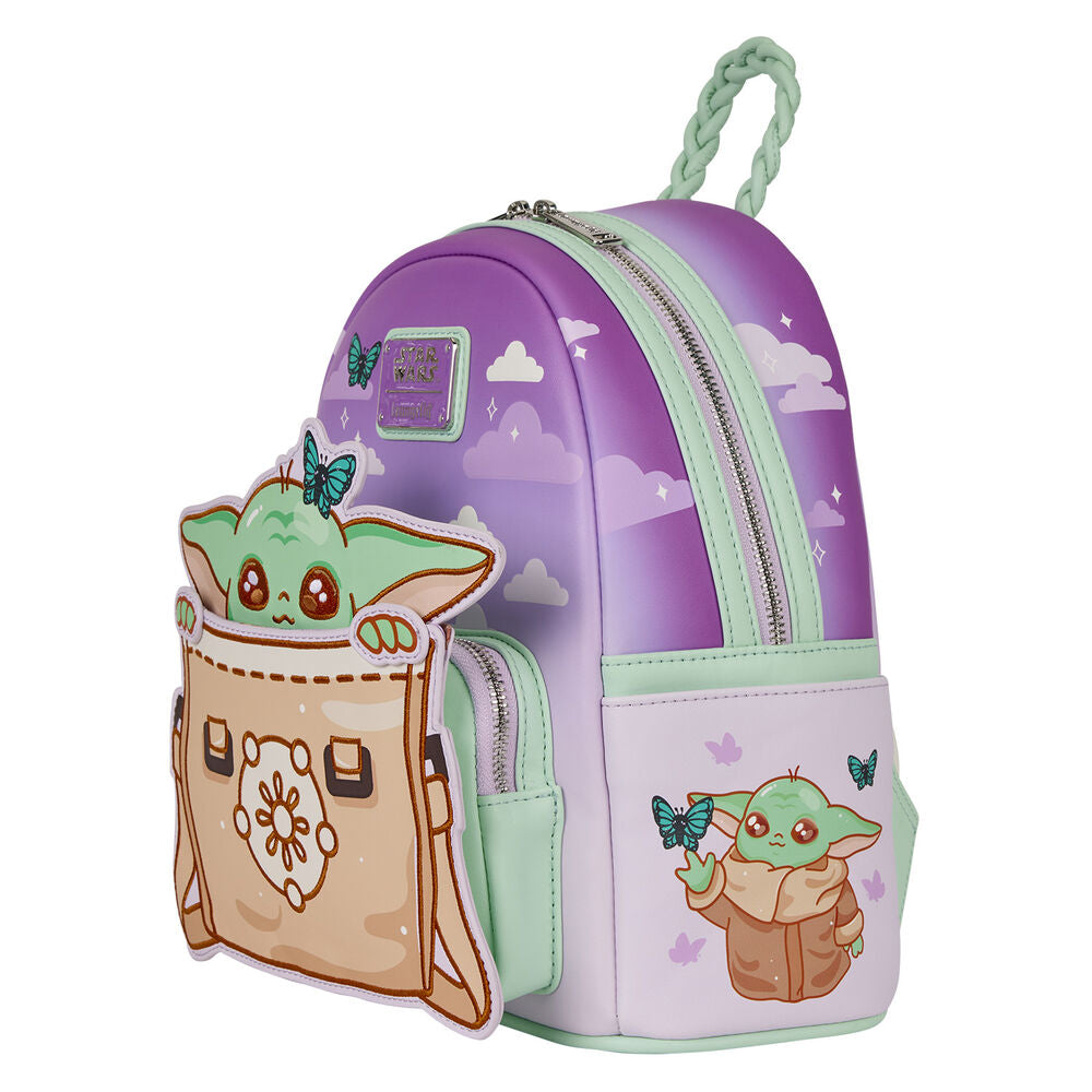Mochila Loungefly de Grogu Star Wars en color morado - 2