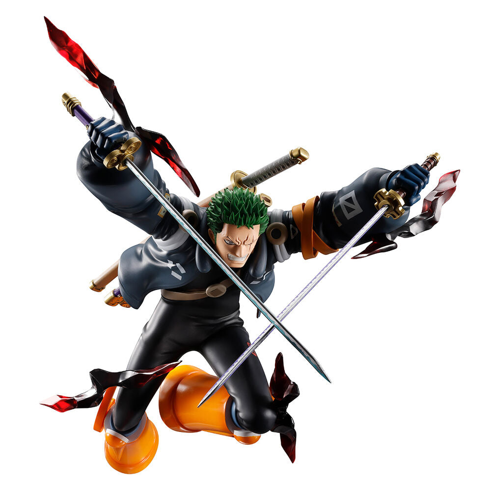 Figura Ichibansho de Roronoa Zoro con tres katanas y efectos de energía - 2