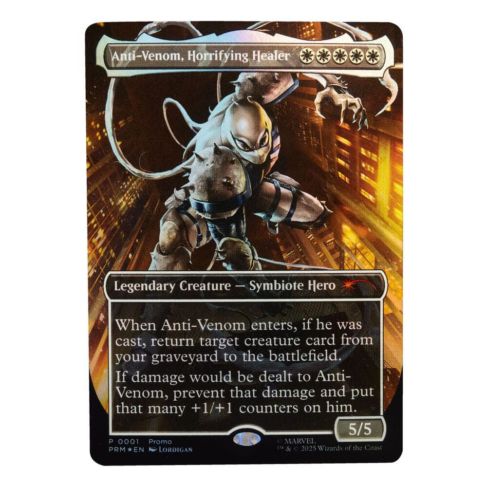 Figura articulada Agent Anti-Venom Marvel Legends con accesorios y carta de Magic: The Gathering - 5