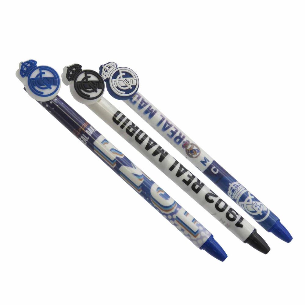 Bolígrafos borrables Real Madrid de tinta azul en diseños surtidos - 2