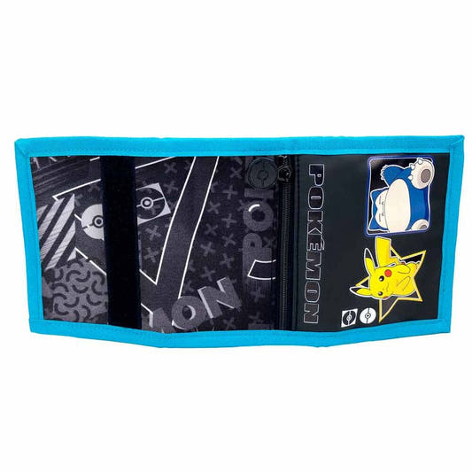 Billetera Pokémon Geo azul con Pikachu y Snorlax - 2