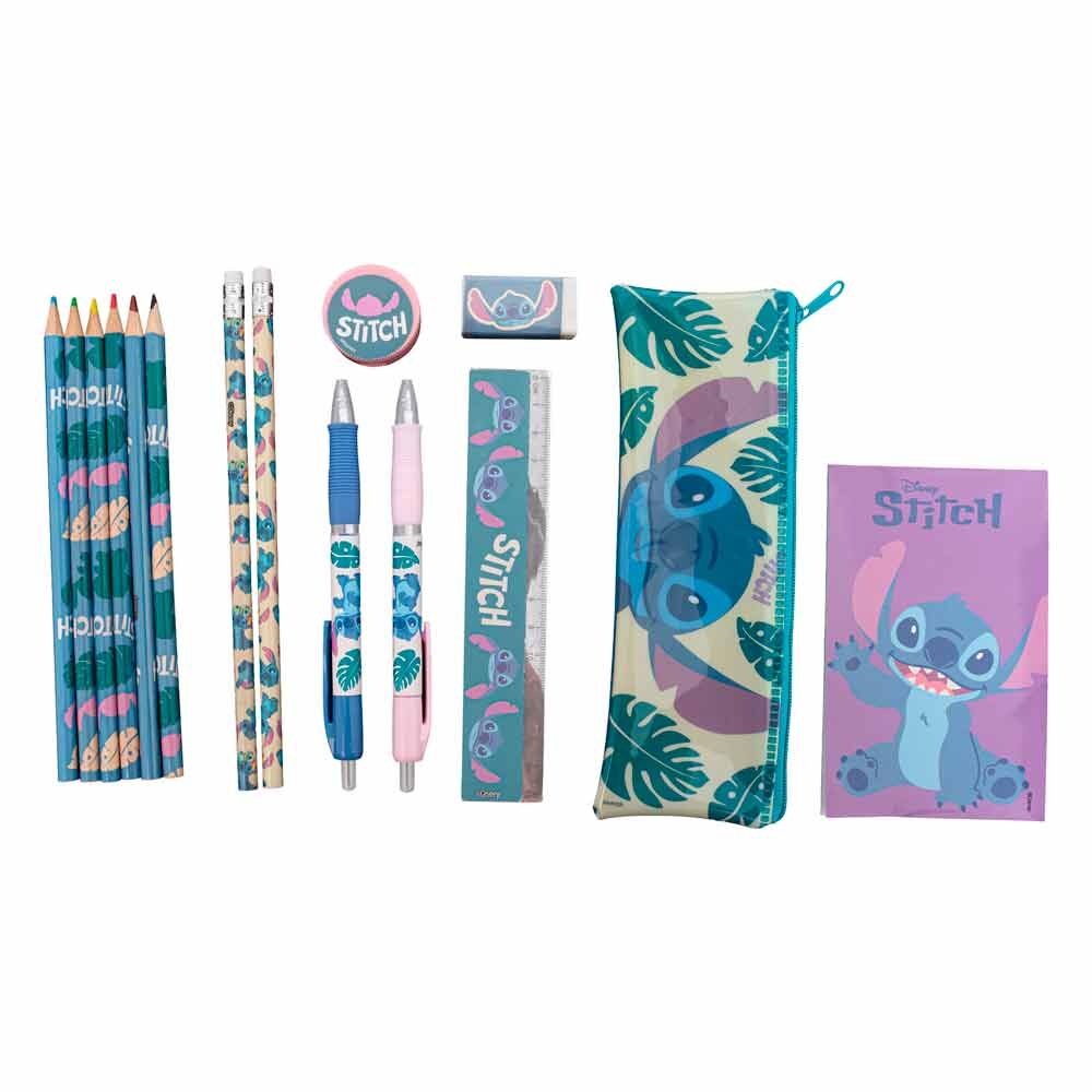 Set de papelería Stitch Disney con cuaderno, estuche y útiles escolares - 2