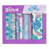 Set de papelería Stitch Disney con cuaderno, estuche y útiles escolares