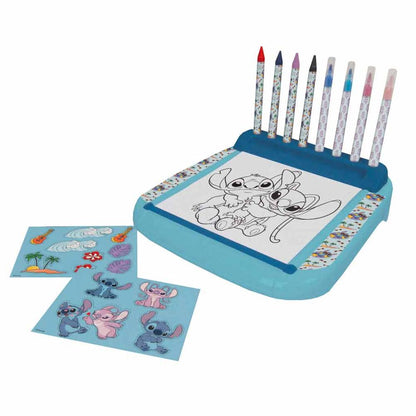 Estación de dibujo Roll & Go de Stitch Disney con rotuladores, ceras y stickers - 2