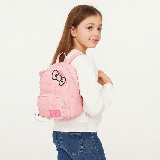 Mochila rosa acolchada de Hello Kitty con bolsillo frontal - 3