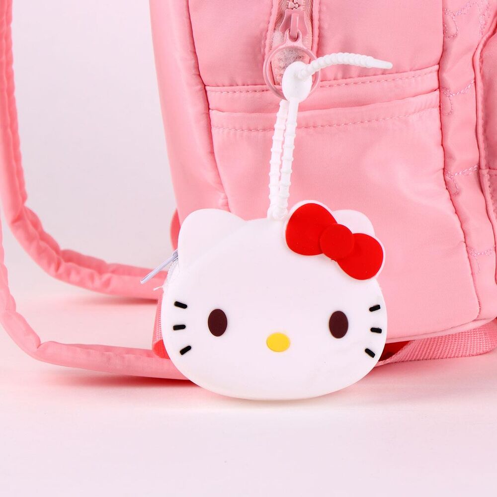 Mochila rosa acolchada de Hello Kitty con bolsillo frontal - 4