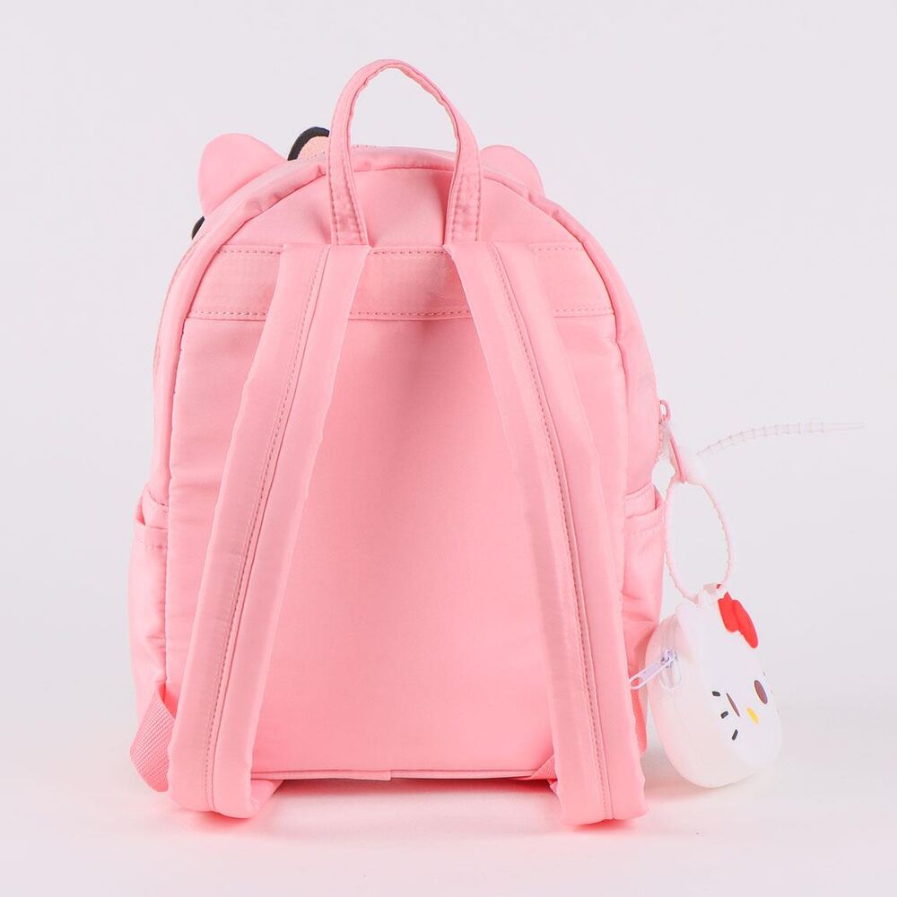 Mochila rosa acolchada de Hello Kitty con bolsillo frontal - 5