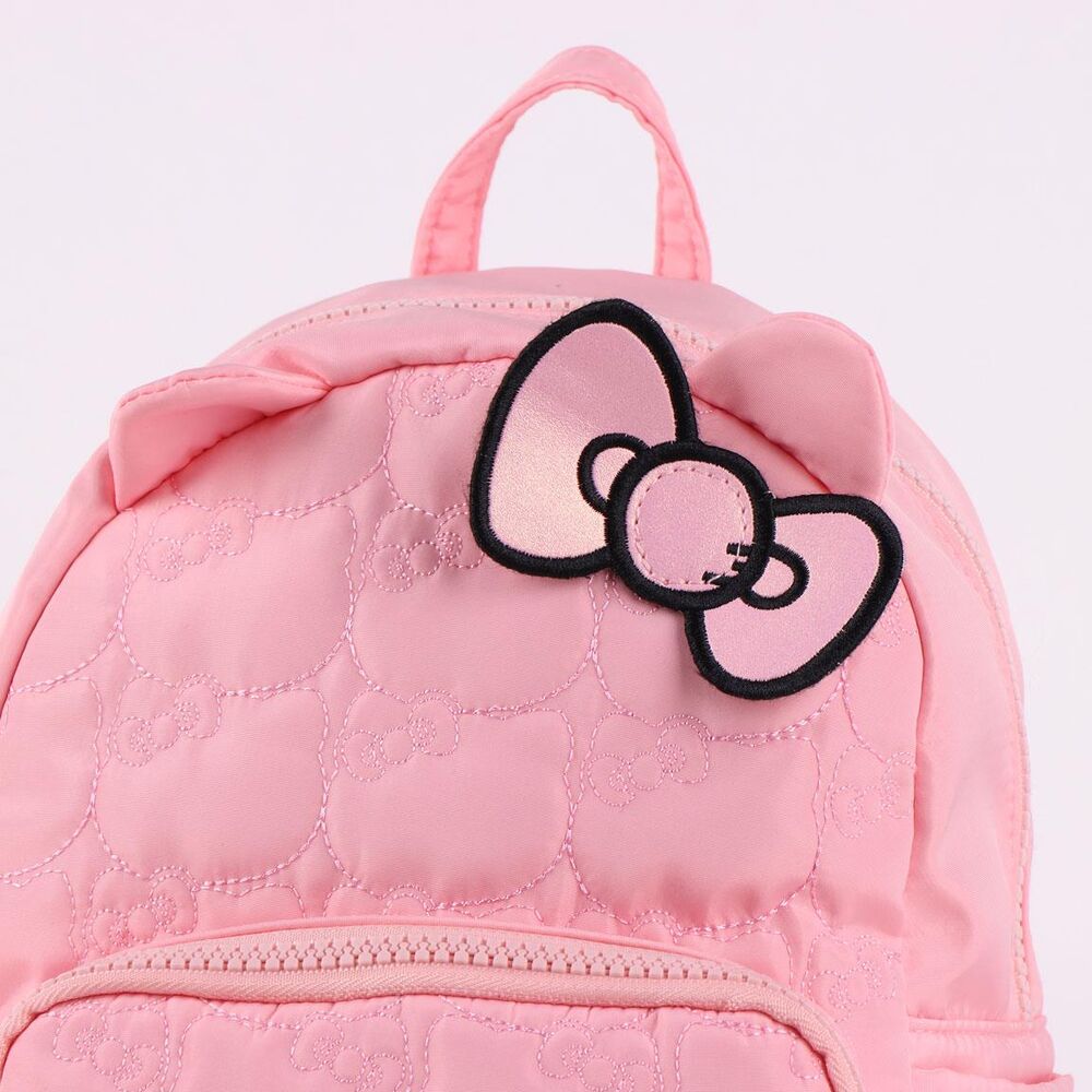 Mochila rosa acolchada de Hello Kitty con bolsillo frontal - 6