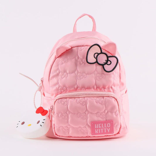Mochila rosa acolchada de Hello Kitty con bolsillo frontal - 2