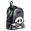 Mochila negra de Pesadilla Antes de Navidad con calavera y manos de esqueleto