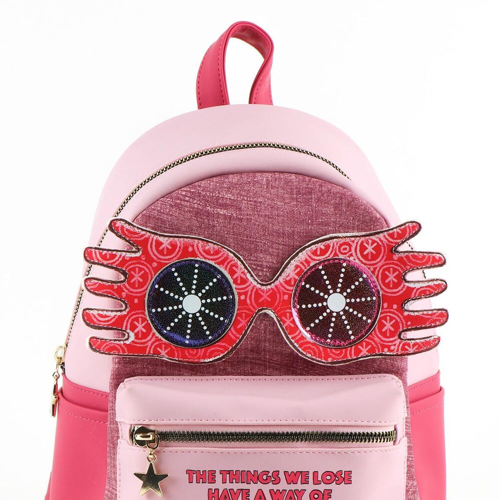 Mochila rosa de Luna Lovegood de Harry Potter con gafas decorativas - 2