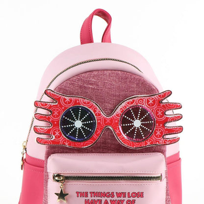 Mochila rosa de Luna Lovegood de Harry Potter con gafas decorativas - 2