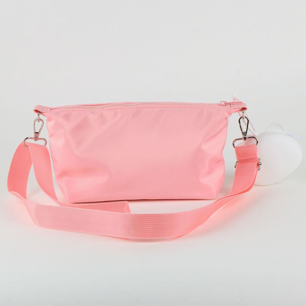 Bolso bandolera rosa acolchado de Hello Kitty con correa larga - 2