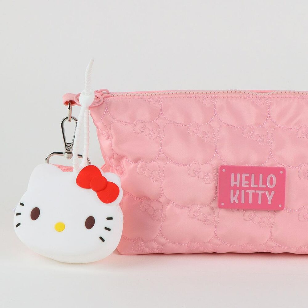 Bolso bandolera rosa acolchado de Hello Kitty con correa larga - 3