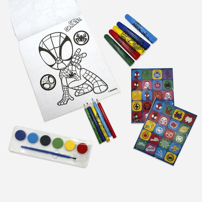 Set de papelería Spidey Marvel con mochila y materiales para colorear - 2