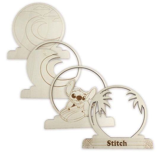 Set de figura coloreable de Stitch Disney con pinturas y pincel - 6