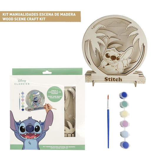 Set de figura coloreable de Stitch Disney con pinturas y pincel - 2