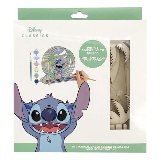 Set de figura coloreable de Stitch Disney con pinturas y pincel - 4
