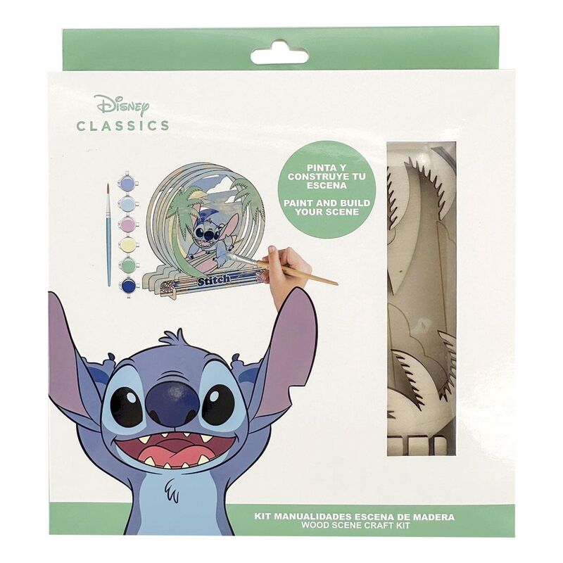 Set de figura coloreable de Stitch Disney con pinturas y pincel - 4