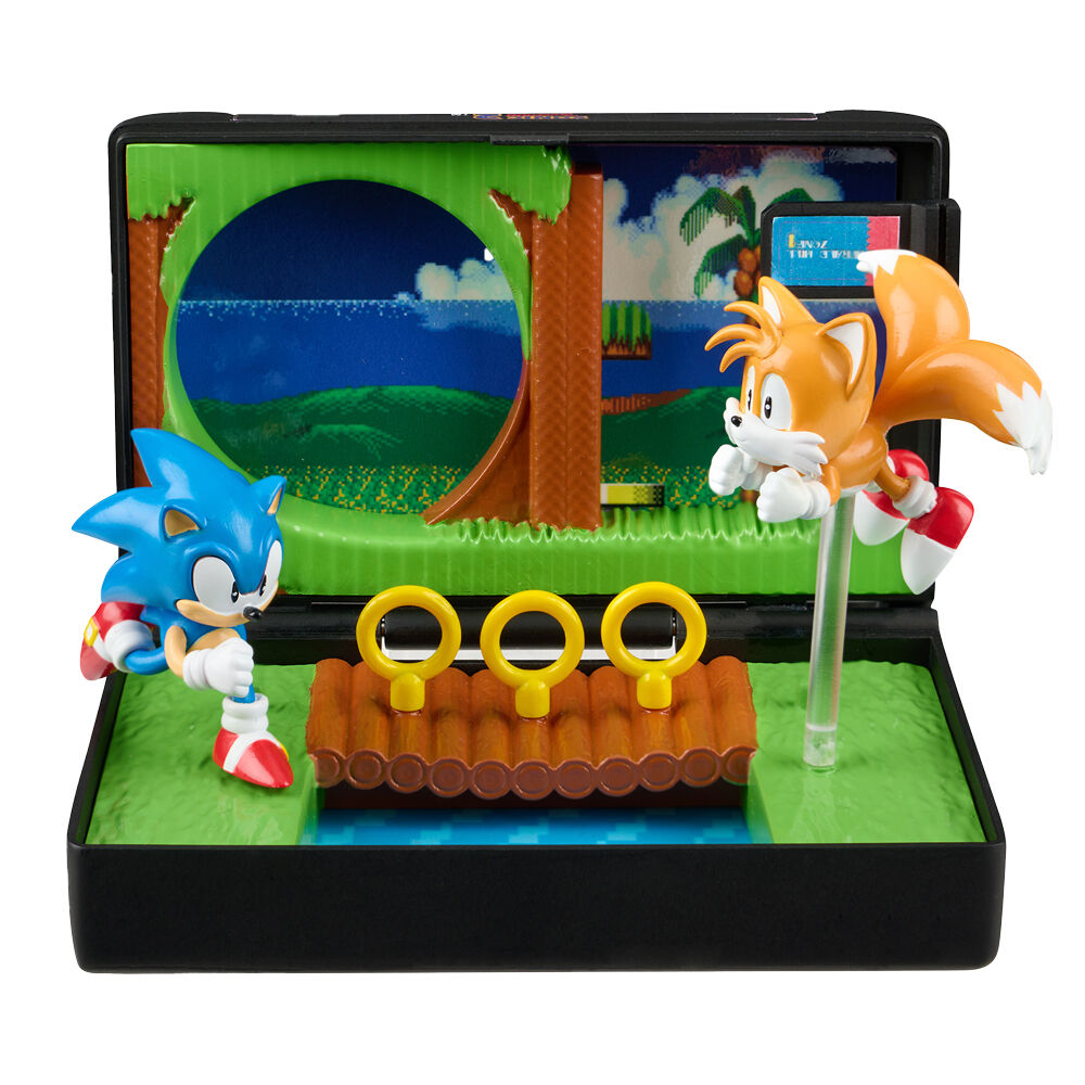 Diorama Mega Drive de Sonic the Hedgehog 2 con Sonic y Tails - 3