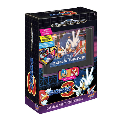 Diorama de cartucho Mega Drive Sonic the Hedgehog 3 con Sonic y Knuckles