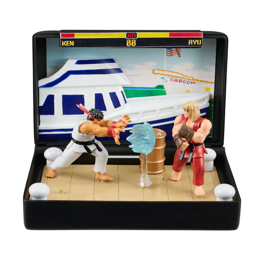 Diorama Ken Stage de Street Fighter para Mega Drive con Ryu y Ken - 3