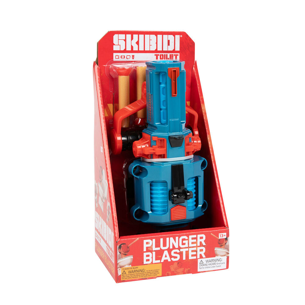 Plunger Blaster Skibidi Toilet de BONKERS TOYS en rojo y azul