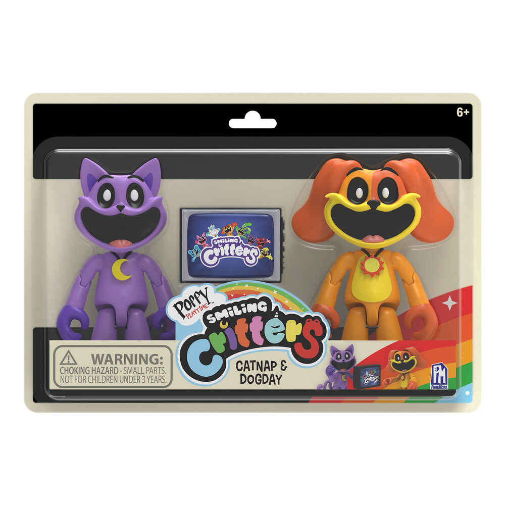 Blíster PHATMOJO con las figuras de CatNap y DogDay de Poppy Playtime