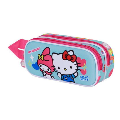 Portatodo doble 3D de Hello Kitty y My Melody con relieve