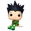 Figura Funko POP! de Gon Freecss sentado con uniforme verde