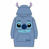 Bata sudadera infantil azul de Stitch Disney con capucha y bolsillo delantero