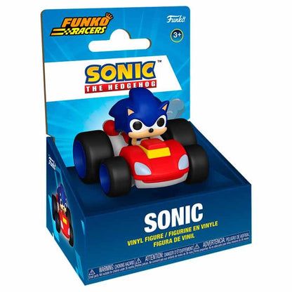 Figura Funko Racers POP de Sonic en coche de carreras rojo
