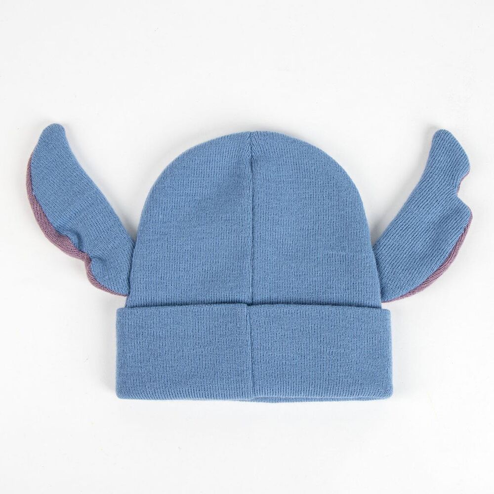 Gorro azul de punto con diseño de Stitch Disney y orejas en relieve - 2