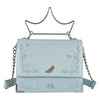 Bolso bandolera azul claro de Cenicienta Disney Loungefly con bordados florales