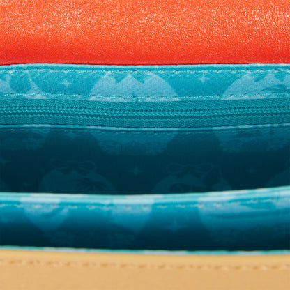 Bolso bandolera de Vaiana Disney Loungefly coral y beige con flores tropicales - 4