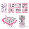 Hucha cilíndrica con 4 pares de calcetines rosas de Hello Kitty