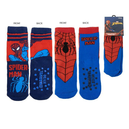 Calcetines antideslizantes Spider-Man Marvel en rojo y azul