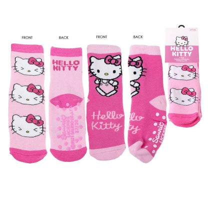 Calcetines rosas antideslizantes de Hello Kitty surtidos