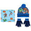 Conjunto azul de gorro con pompón, guantes y braga de cuello de Los Vengadores Marvel