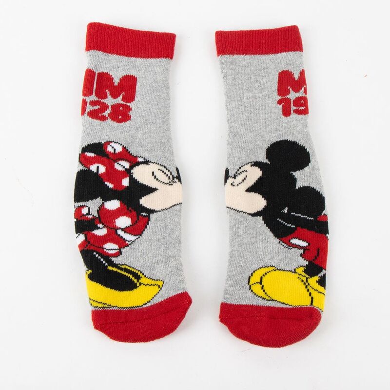 Calcetines antideslizantes surtidos de Minnie Disney en rojo y gris - 2