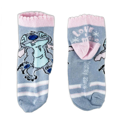 Set de tres pares de calcetines Disney Stitch en azul y rosa - 2