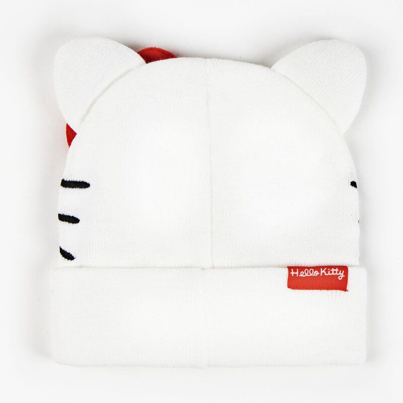 Set de gorro blanco y guantes rojos de Hello Kitty - 2