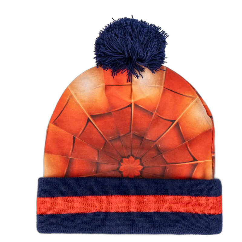 Set de gorro con pompón y guantes Spider-Man Marvel en azul marino y rojo - 2