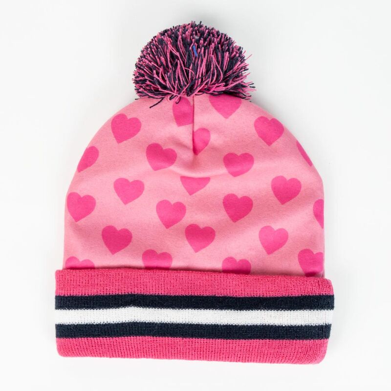 Set de gorro rosa con pompón y guantes azul marino de Minnie Disney - 2