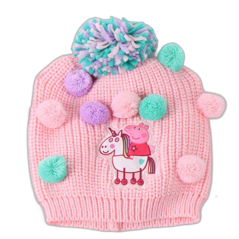Conjunto rosa de gorro, guantes y bufanda Peppa Pig - 2