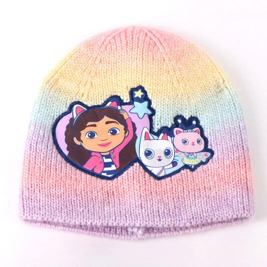 Conjunto rosa y lila de gorro, bufanda y guantes de Gabby - 2