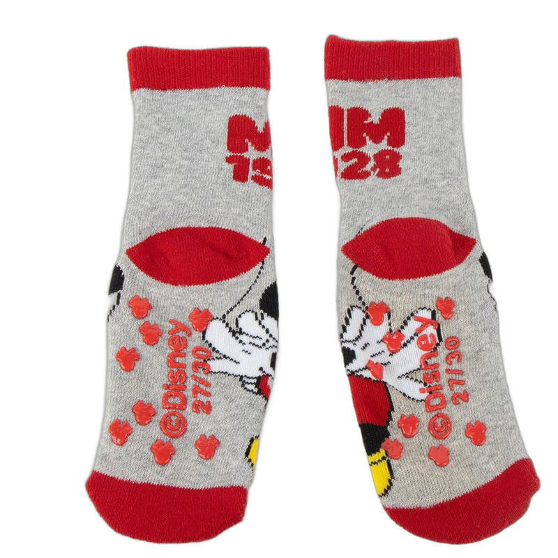 Calcetines antideslizantes surtidos de Minnie Disney en rojo y gris - 3