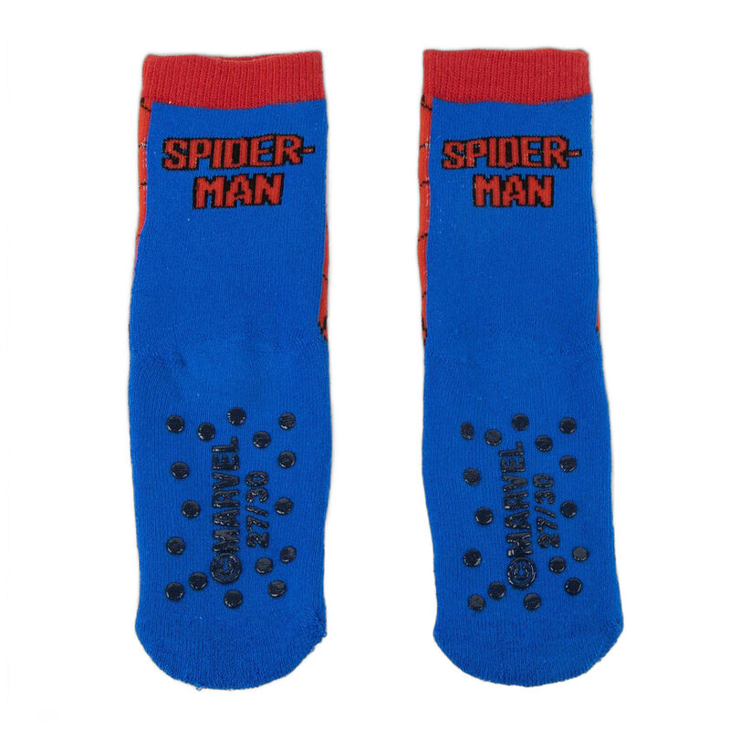Calcetines antideslizantes Spider-Man Marvel en rojo y azul - 3