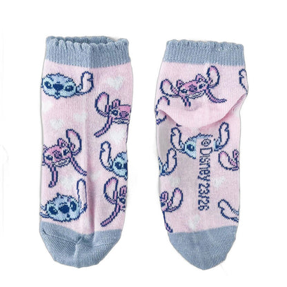 Set de tres pares de calcetines Disney Stitch en azul y rosa - 3